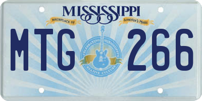 MS license plate MTG266