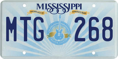 MS license plate MTG268