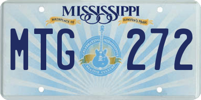 MS license plate MTG272