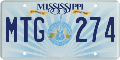 MS license plate MTG274