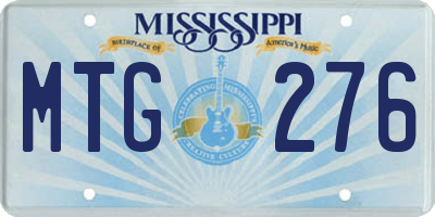 MS license plate MTG276