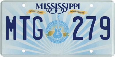 MS license plate MTG279