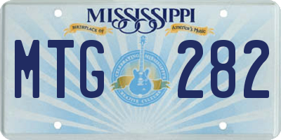 MS license plate MTG282