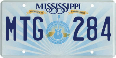 MS license plate MTG284