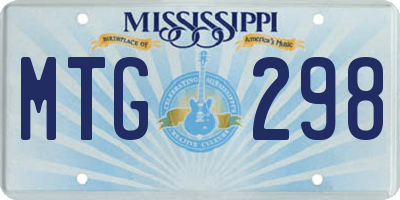 MS license plate MTG298