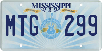 MS license plate MTG299