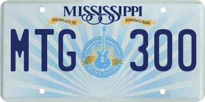 MS license plate MTG300