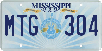 MS license plate MTG304