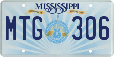 MS license plate MTG306