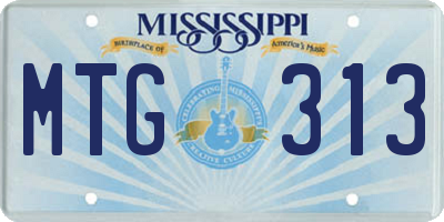 MS license plate MTG313