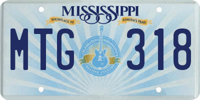 MS license plate MTG318