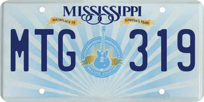 MS license plate MTG319