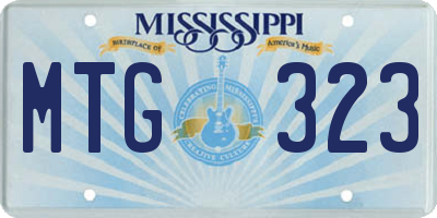 MS license plate MTG323