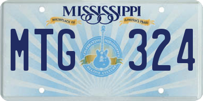 MS license plate MTG324