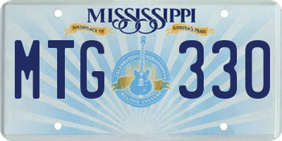 MS license plate MTG330