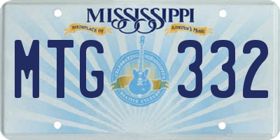MS license plate MTG332