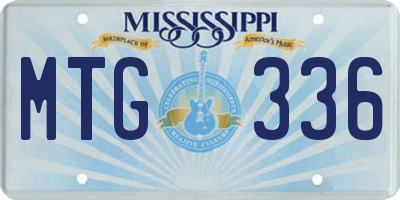 MS license plate MTG336