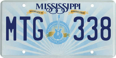 MS license plate MTG338