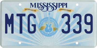 MS license plate MTG339