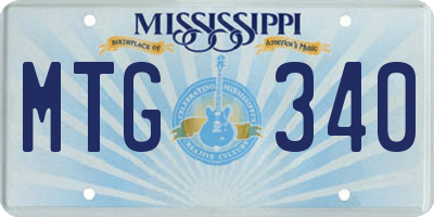 MS license plate MTG340