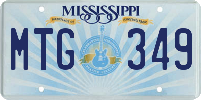 MS license plate MTG349