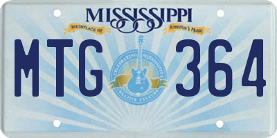 MS license plate MTG364