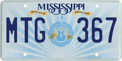 MS license plate MTG367