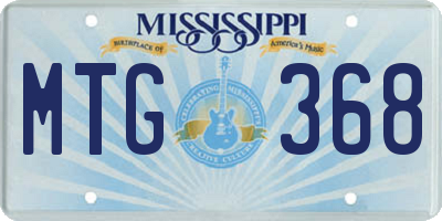 MS license plate MTG368