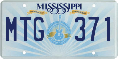 MS license plate MTG371