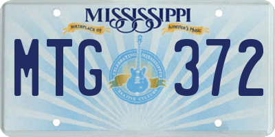 MS license plate MTG372