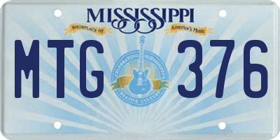MS license plate MTG376