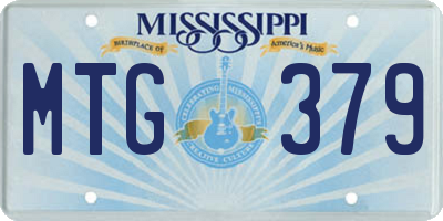 MS license plate MTG379