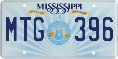 MS license plate MTG396