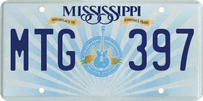 MS license plate MTG397