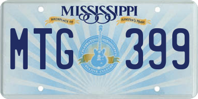 MS license plate MTG399