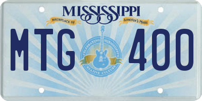 MS license plate MTG400
