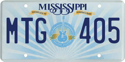 MS license plate MTG405