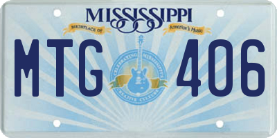MS license plate MTG406