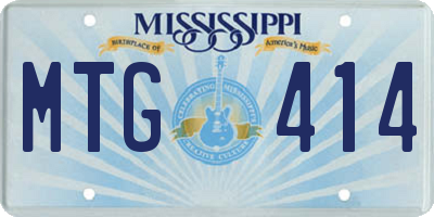 MS license plate MTG414