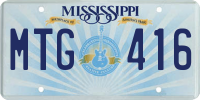 MS license plate MTG416