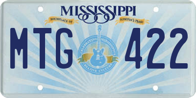 MS license plate MTG422