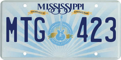 MS license plate MTG423