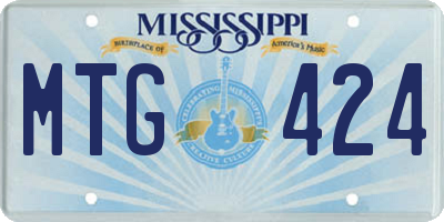 MS license plate MTG424