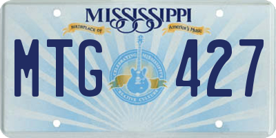 MS license plate MTG427