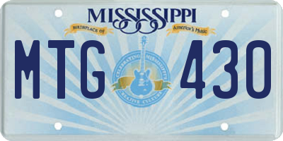 MS license plate MTG430