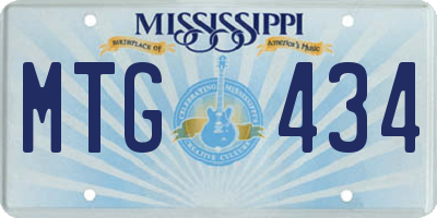 MS license plate MTG434