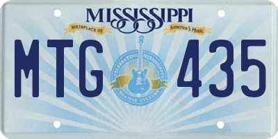MS license plate MTG435