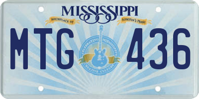 MS license plate MTG436