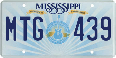 MS license plate MTG439