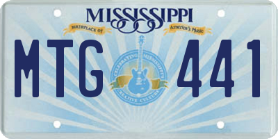 MS license plate MTG441